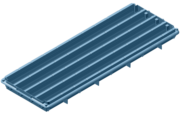 Discoverer S4 Recycled Plastic Core Tray - HQ 4-Channel 633 x 400
