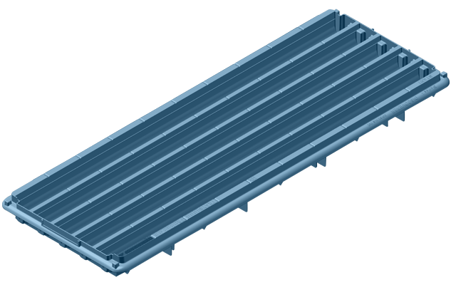 Discoverer S4 Recycled Plastic Core Tray -  NQ 5-Channel 633 x 400