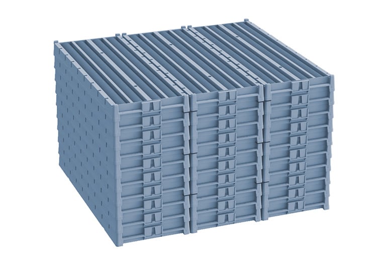 Stack of Discoverer Series 2 Recycled Plastic Core Trays