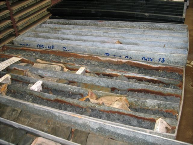 Corroded metal core trays