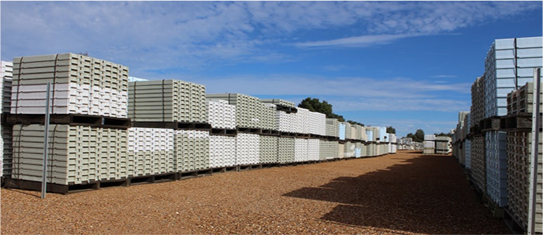 Plastic core trays withstanding the elements