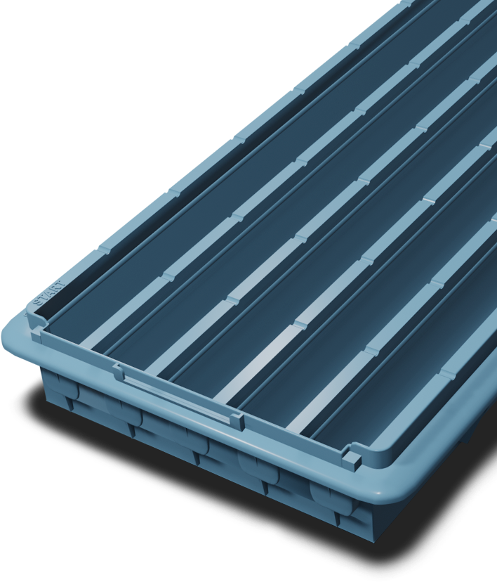 Discoverer® Series 4 Recycled Plastic Core Tray | Core storage with built-in Tru Identiti™ stencil technology